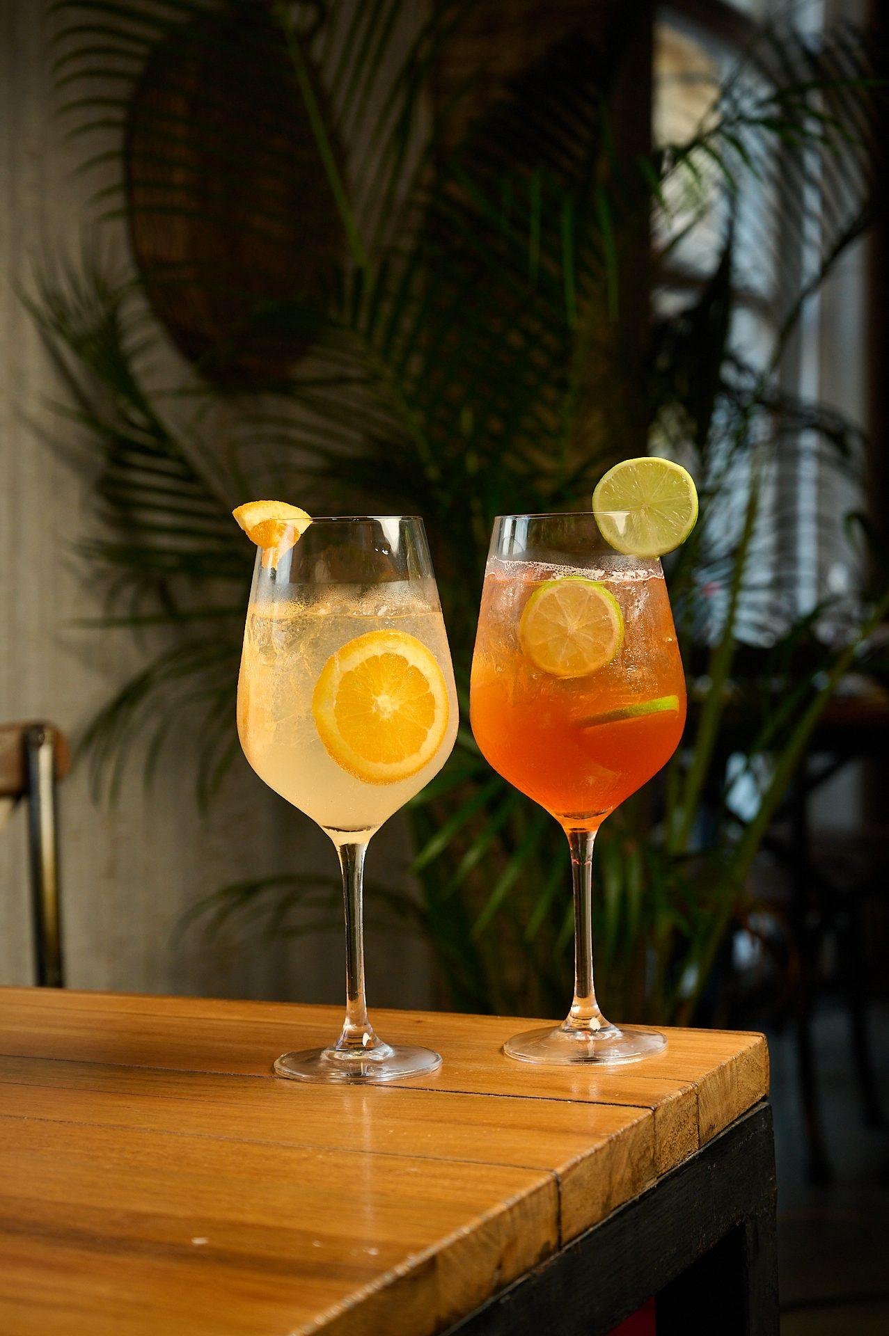 Signature cocktails overlooking the streets of Casco Viejo